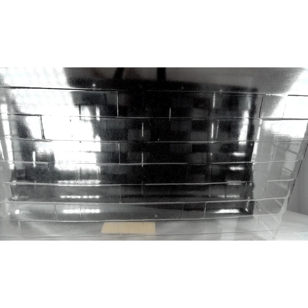 Longaberger Tidy Up‎ Basket Set Black Maplewood Handmade Protector Included